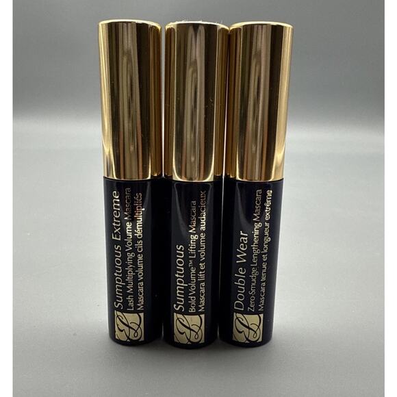 Estée Lauder Mascara Lot Travel Size Sumptuous Extreme Sumptuous Double Wear Blk - Picture 1 of 3